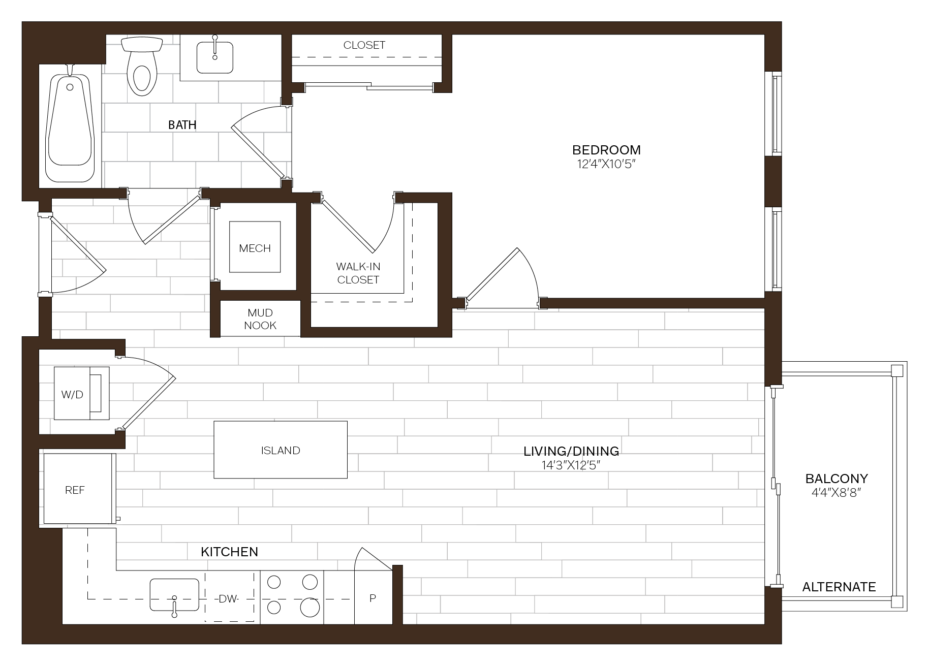 1 Bed/1 Bath-A4