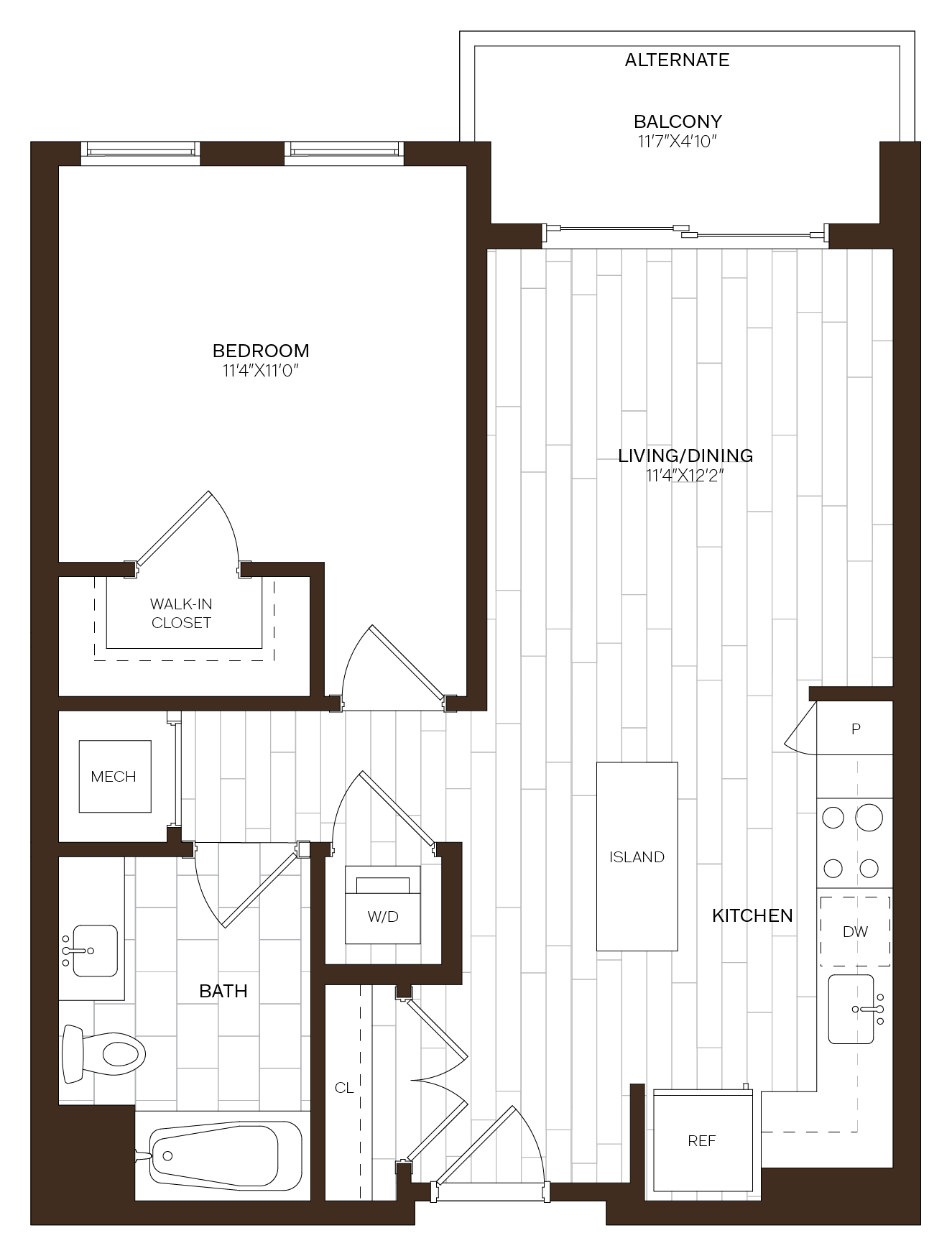 1 Bed/1 Bath-A5