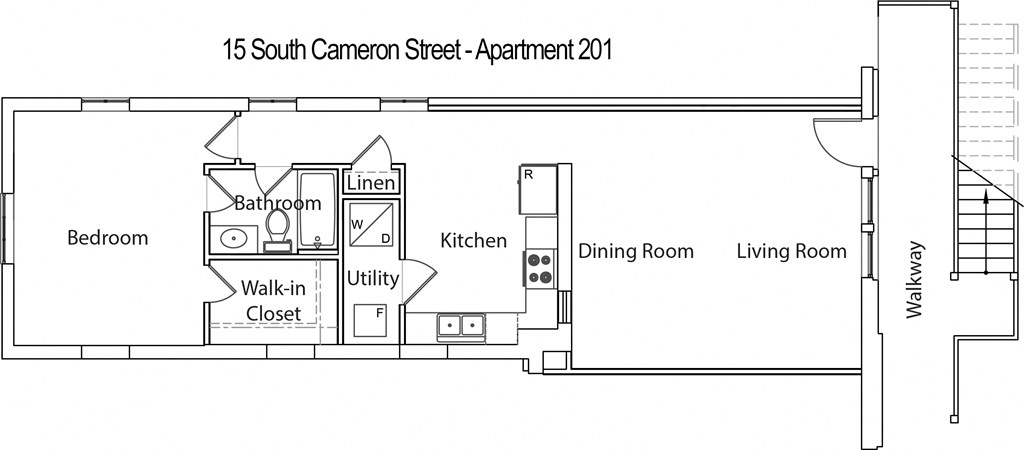 the floor plan of the 16 south cancer street apartment 211