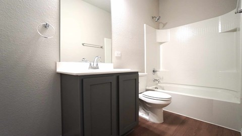 a bathroom with a toilet and a sink