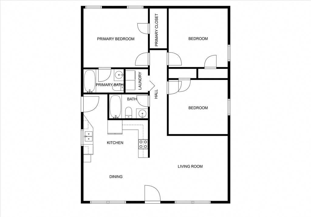 this floor plan is an approximation of our 1 bedroom floor plan