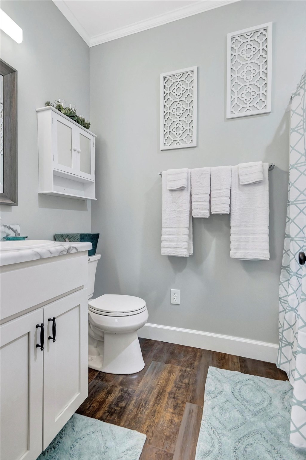 a bathroom with a toilet and a sink and a mirror