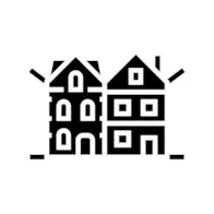 a house icon vector isolated on white