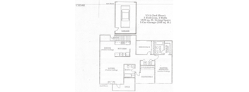 Cedar Floorplan 3BD/2BTH