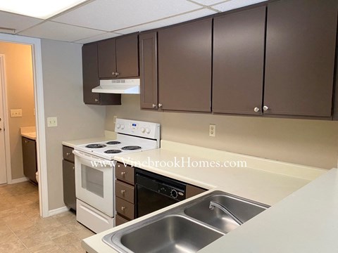 a kitchen with a sink and a stove and