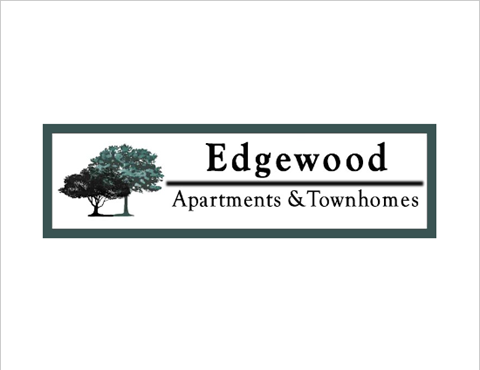 a logo for edgewood apartments  townhomes