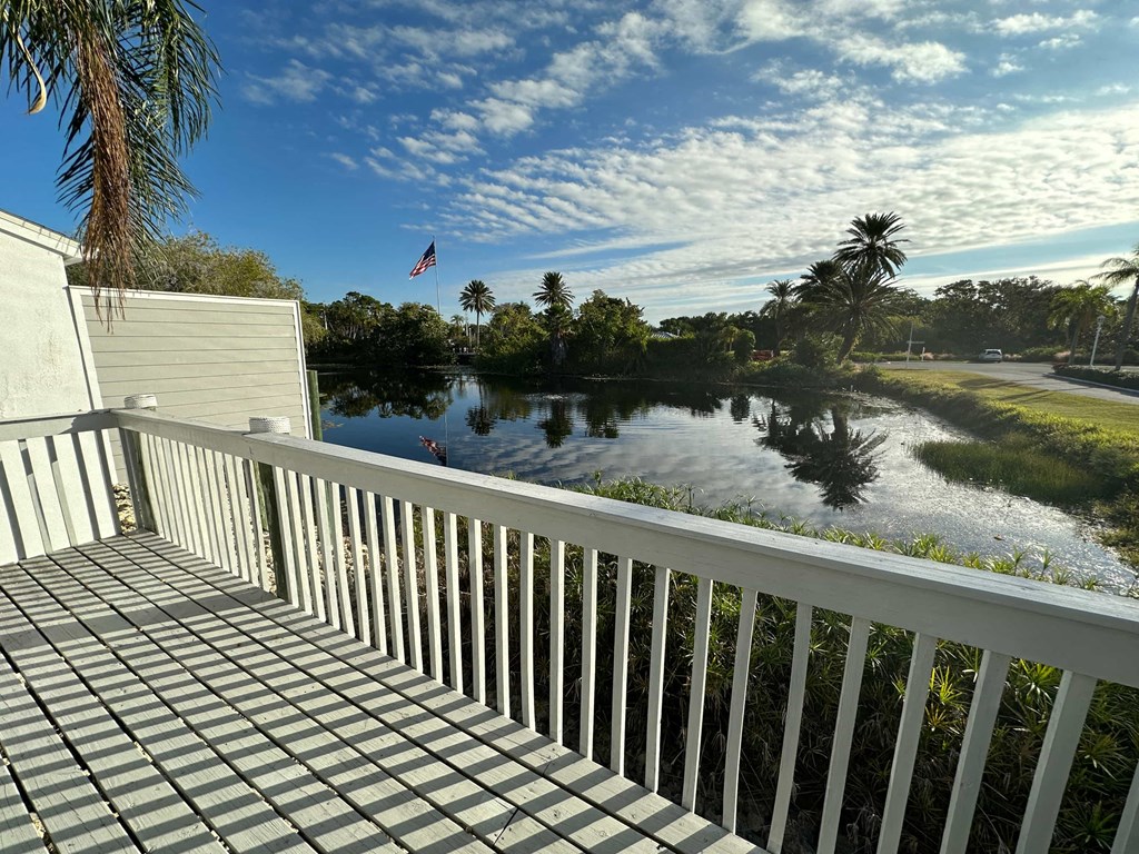 a view of a body of water from a balcony