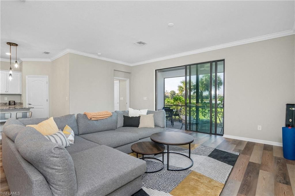 a living room with a couch and a coffee table