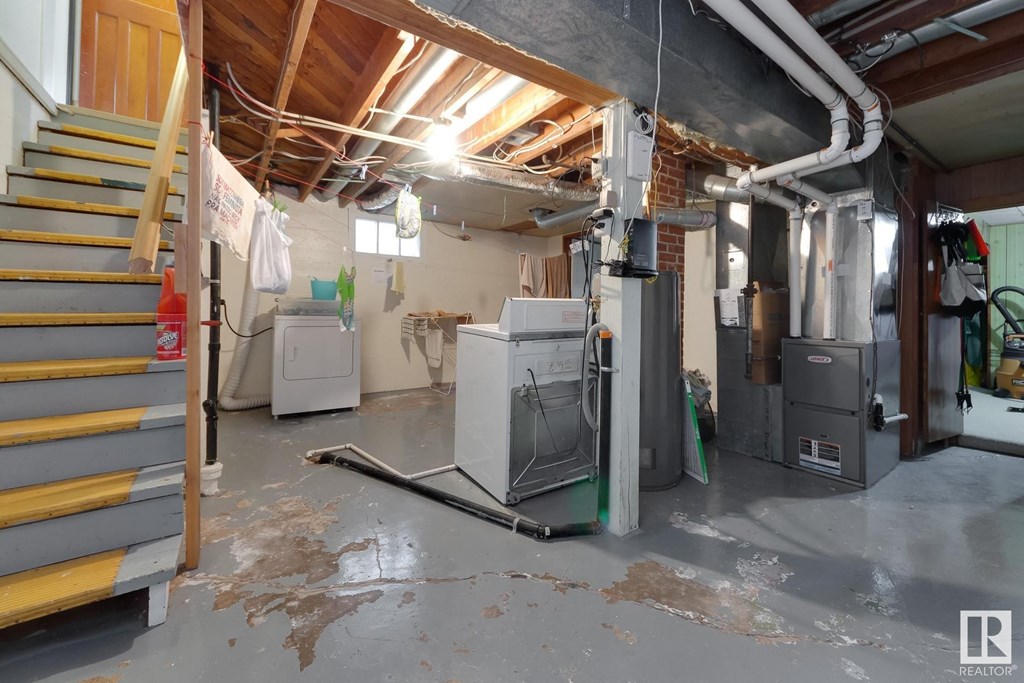 a kitchen is being remodeled in the basement of a house