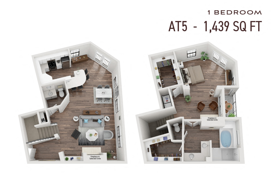 Commons Park West One Bedroom Townhome At5