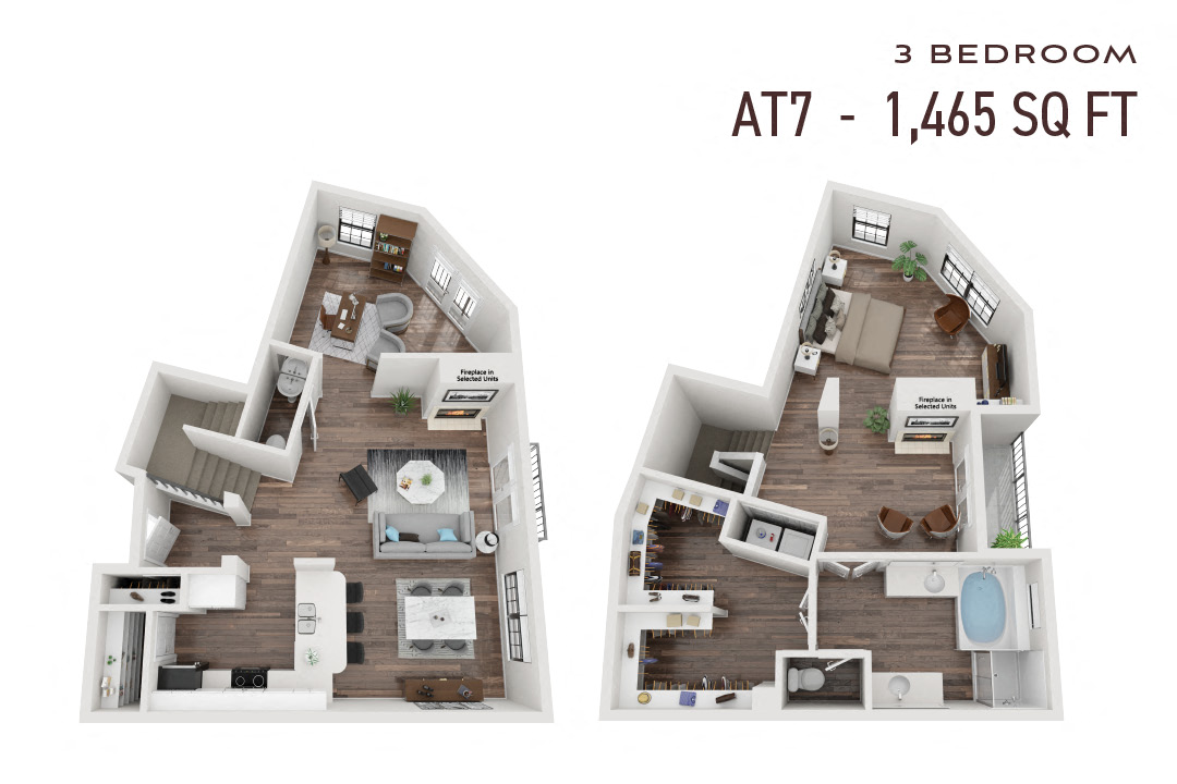 Commons Park West One Bedroom Townhome At7