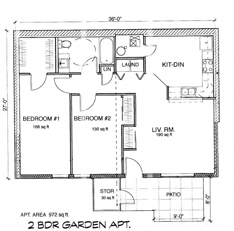 2 Bedroom garden