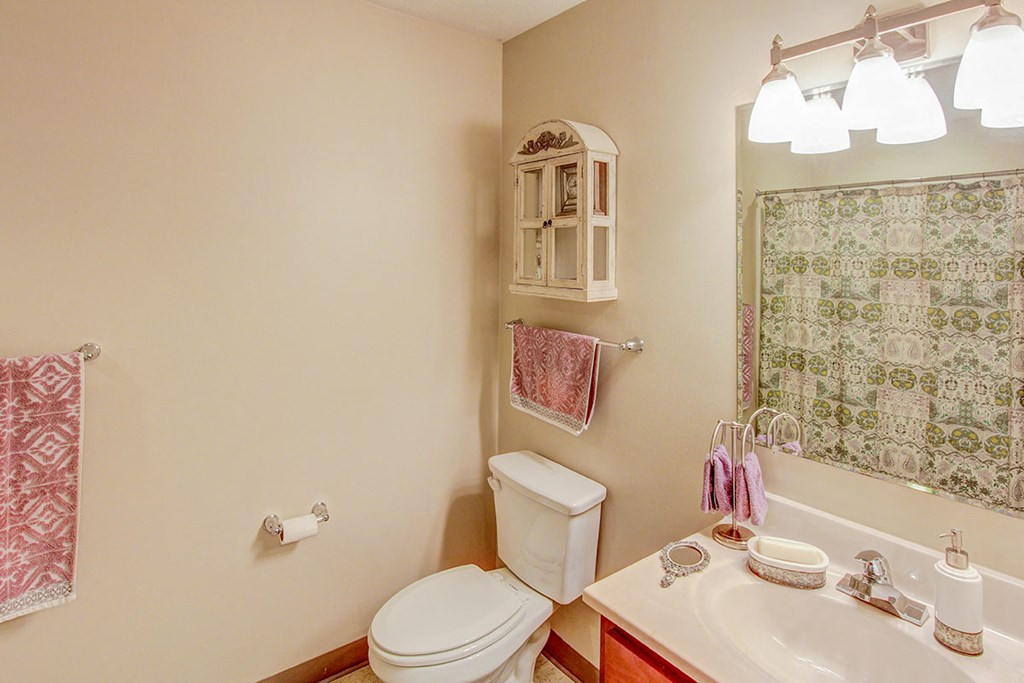 a bathroom with a toilet sink and a mirror