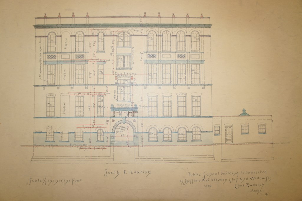 drawing of elevation of proposed plans for alterations to alterations to a building