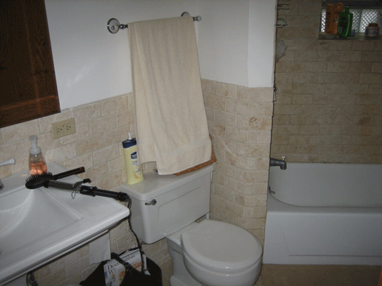 a bathroom with a toilet and a sink