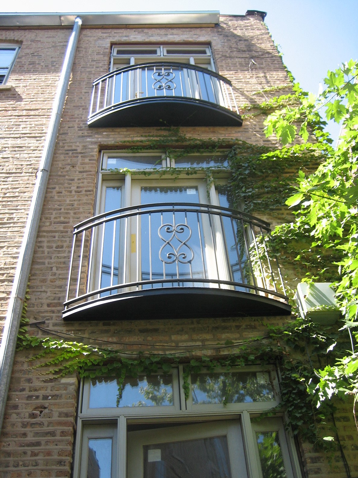 a balcony on the side of a building