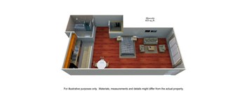 Muscato-3d Floor Plan at The Reserve at Warner Center, Woodland Hills, California