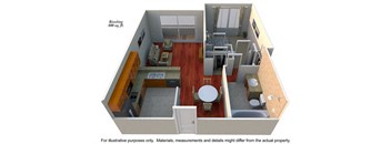 Riesling-3d Floor Plan at The Reserve at Warner Center, California