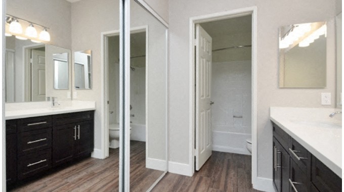 Westcreek Apartments Vanity and Bathroom