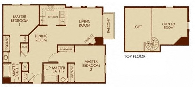 2.2 D loft 2 Bed 2 Bath