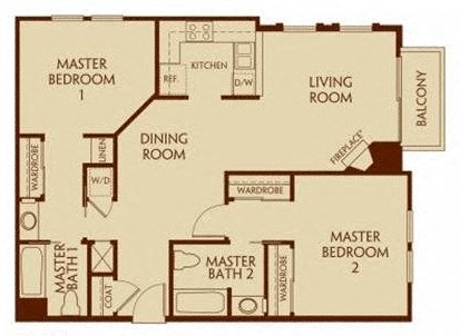 2.2 D 2 Bed 2 Bath