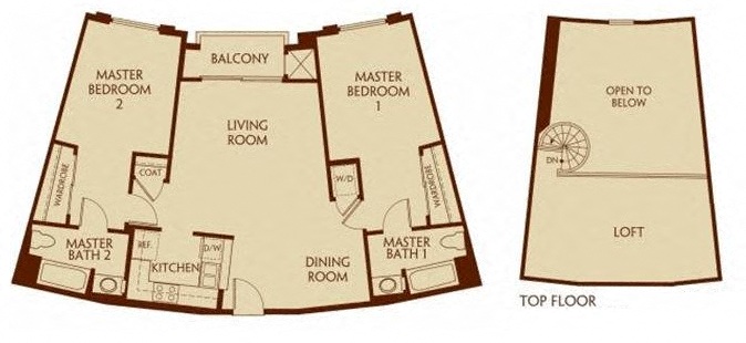 2.2 E loft 2 Bed 2 Bath
