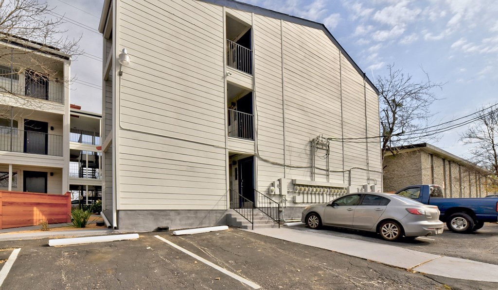a building with a car parked in front of it