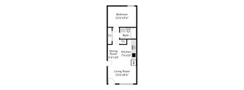 1 Bed, 1 Bath: Open Kitchen
