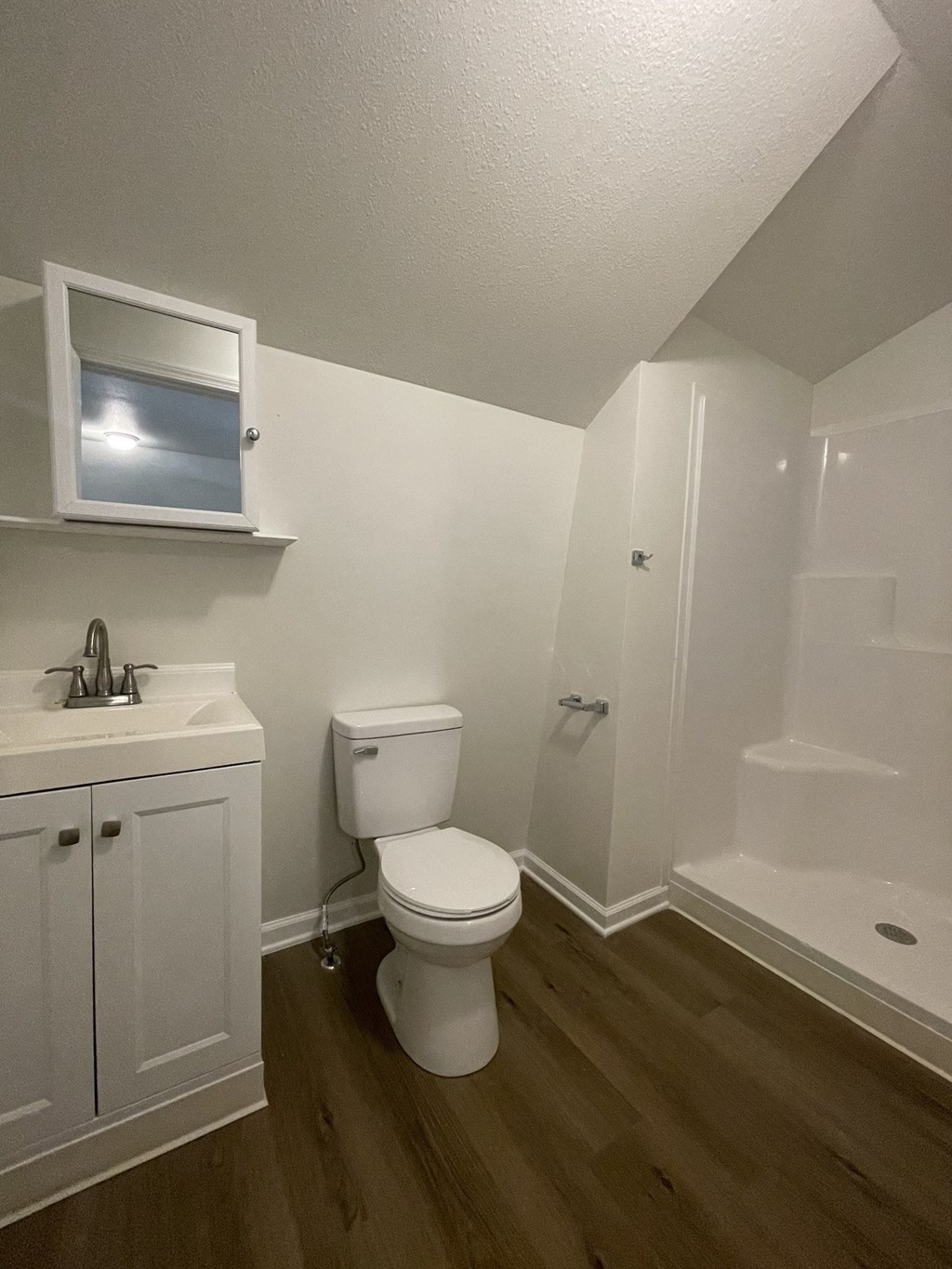 a bathroom with a toilet and a sink and a shower