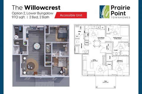 the floor plan of prairie point
