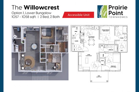 the floor plan of prairie point