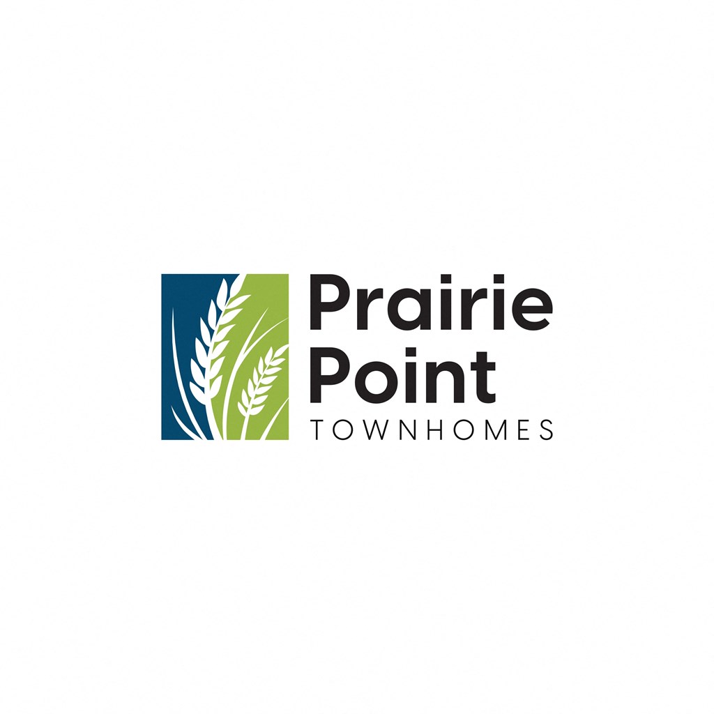 a logo for prarie point townhomes