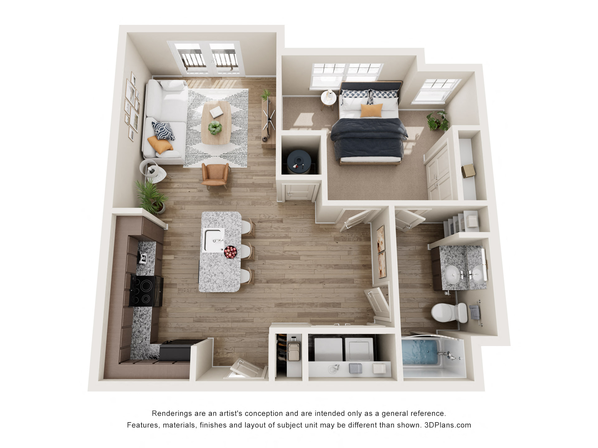 Townes at Clarkston A1 Floor plan_Clarkston_Ga Apartments