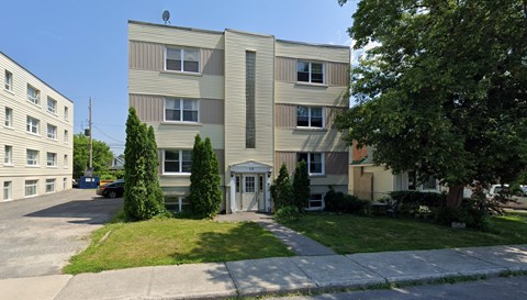 the building where the apartment is located