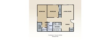 2 Bedroom/ 1.5 Bathroom 2