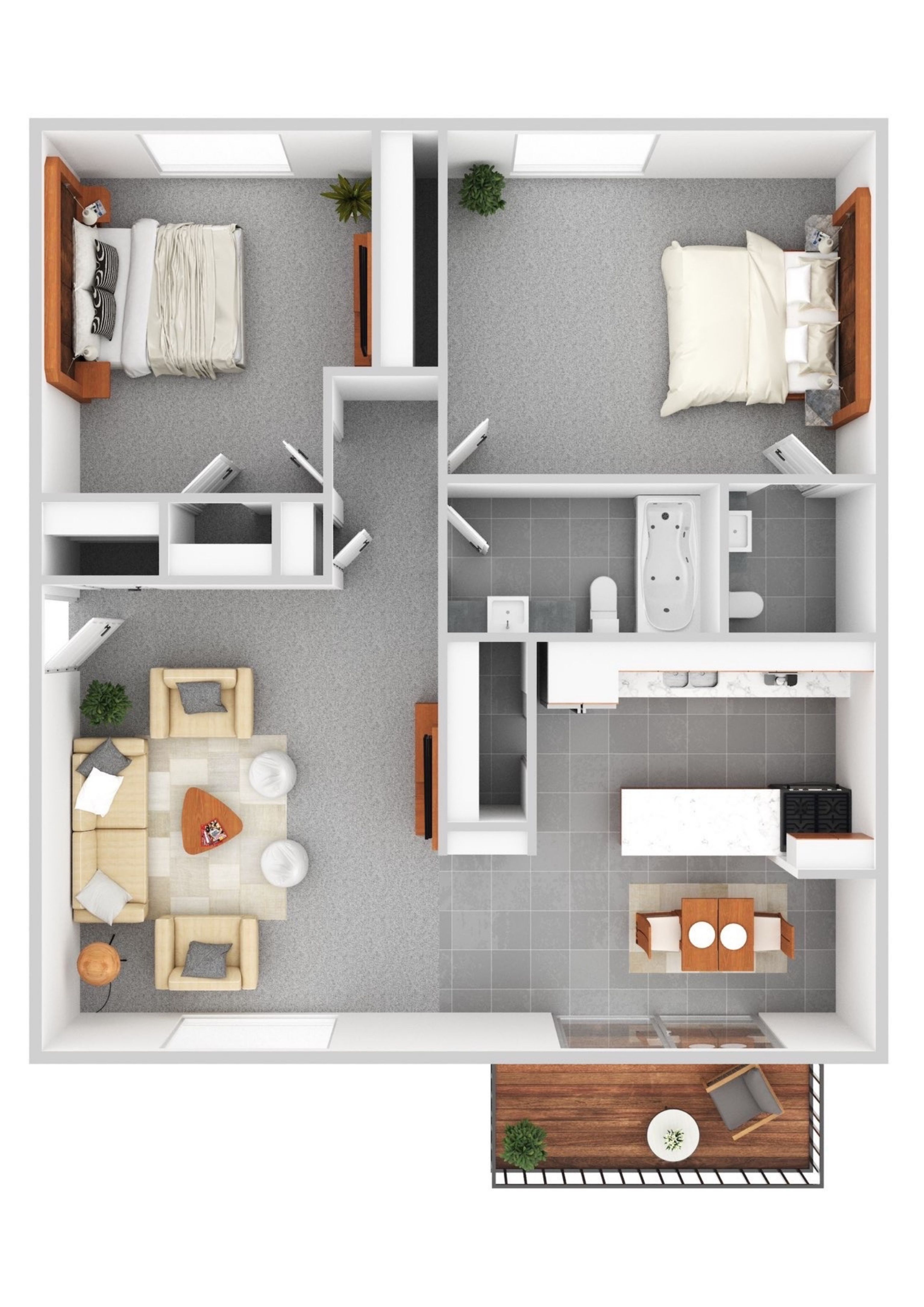 2 Bedroom/ 1.5 Bathroom