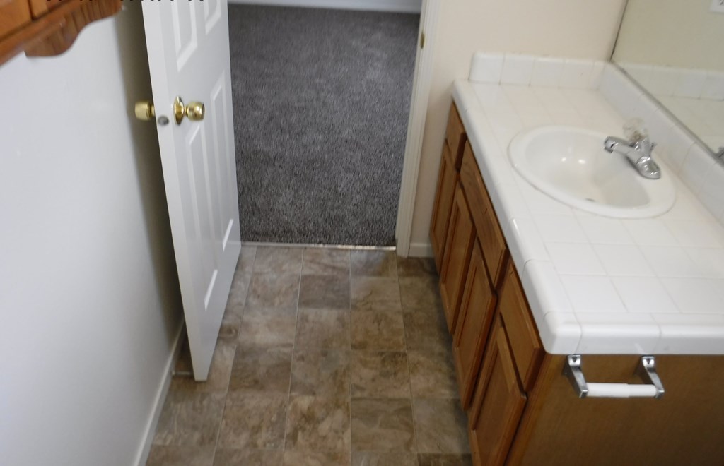 the bathroom is clean and ready for us to use