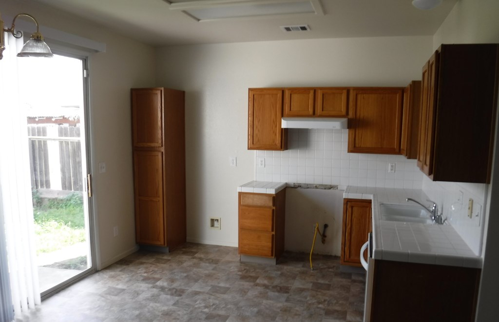 a kitchen in the process of being remodeled