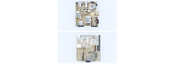 1 Bed, 2 Bath, Loft, Den