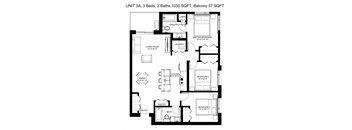 Unit 3A - 3 Bedrooms, 2 Bathrooms