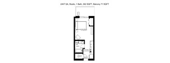 Unit SA - Studio, 1 Bathroom