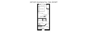 Unit SBF - Studio Barrier Free, 1 Bath