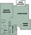 1 Bedroom/ 1 Bath