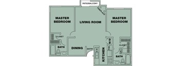 2 Bedroom/ 2 Bath