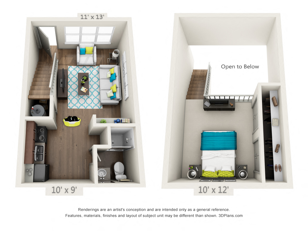 1x1 Loft - Refreshed