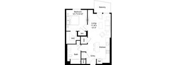 1 Bed/1 Bath-A1