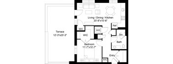 1 Bed/1 Bath-A19