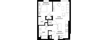 1 Bed/1 Bath-A2