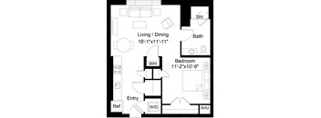 1 Bed/1 Bath-A20
