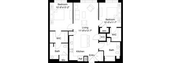 2 Bed/2 Bath-B1